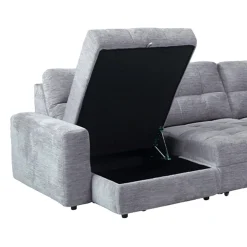 Sectionnel modulaire électrique inclinable avec 1 siège coulissant et chaise longue à gauche avec rangement - 4 mcx