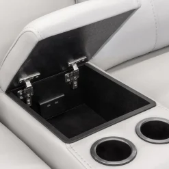 Sectionnel modulaire électrique inclinable avec console et dossier rabattable - 6 mcx