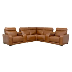 Sectionnel modulaire électrique inclinable avec 2 consoles, haut-parleurs intégrés, massage et chaleur - 7 mcx