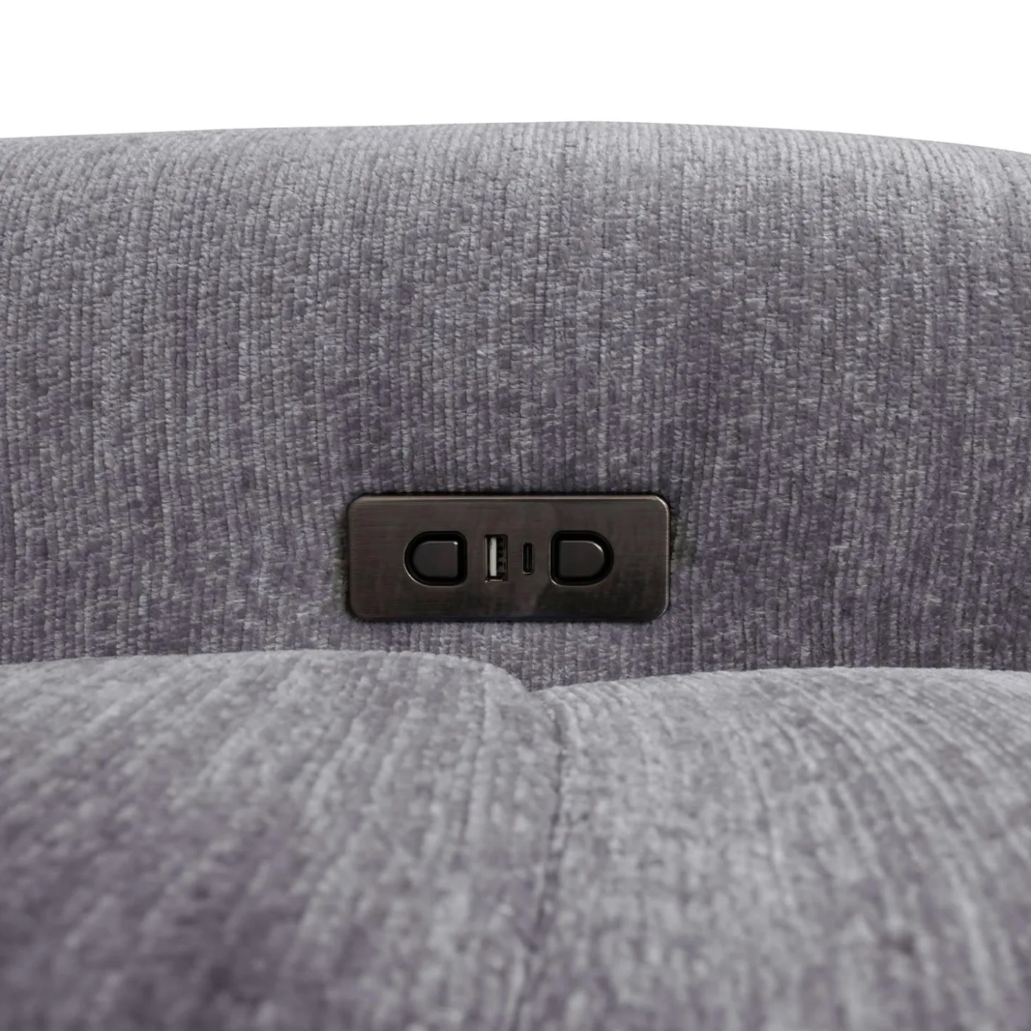 Sectionnel modulaire électrique inclinable avec 2 sièges coulissants et chaise longue à gauche avec rangement - 4 mcx