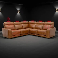 Sectionnel modulaire électrique inclinable avec haut-parleurs intégrés, massage et chaleur - 5 mcx