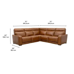 Sectionnel modulaire électrique inclinable avec haut-parleurs intégrés, massage et chaleur - 5 mcx