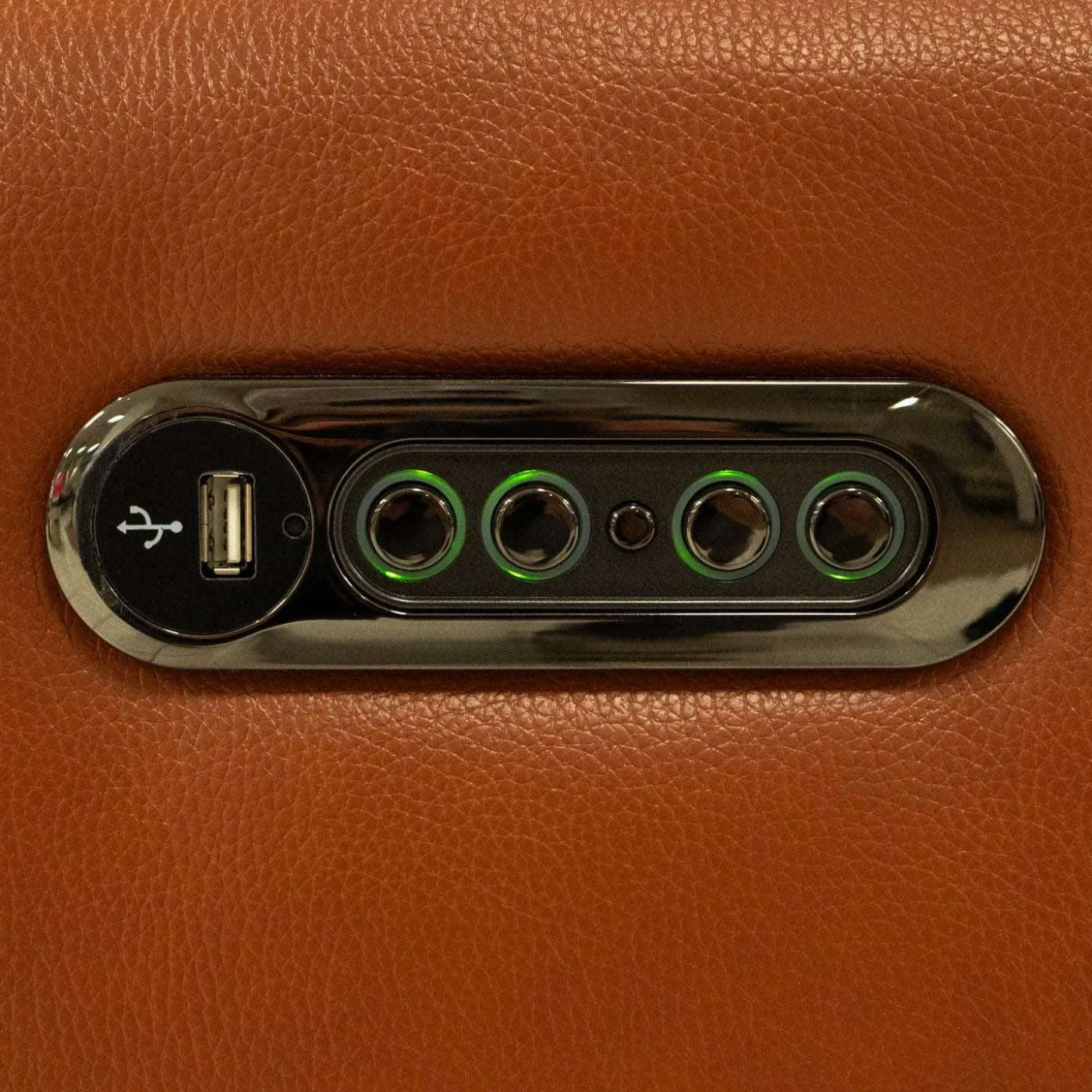 Sectionnel modulaire électrique inclinable en cuir véritable avec appui-têtes ajustables – 6 mcx