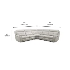 Sectionnel modulaire électrique inclinable avec dossier rabattable - 5 mcx