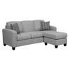 Sectionnel réversible avec chaise longue - gris