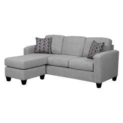 Sectionnel réversible avec chaise longue - gris