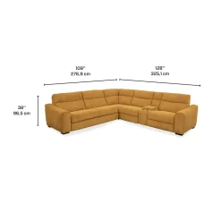 Sectionnel-lit inclinable électrique topaz avec console - 6 mcx