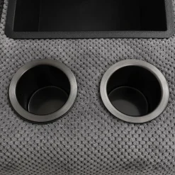 Sectionnel-lit inclinable électrique gris avec console - 6 mcx
