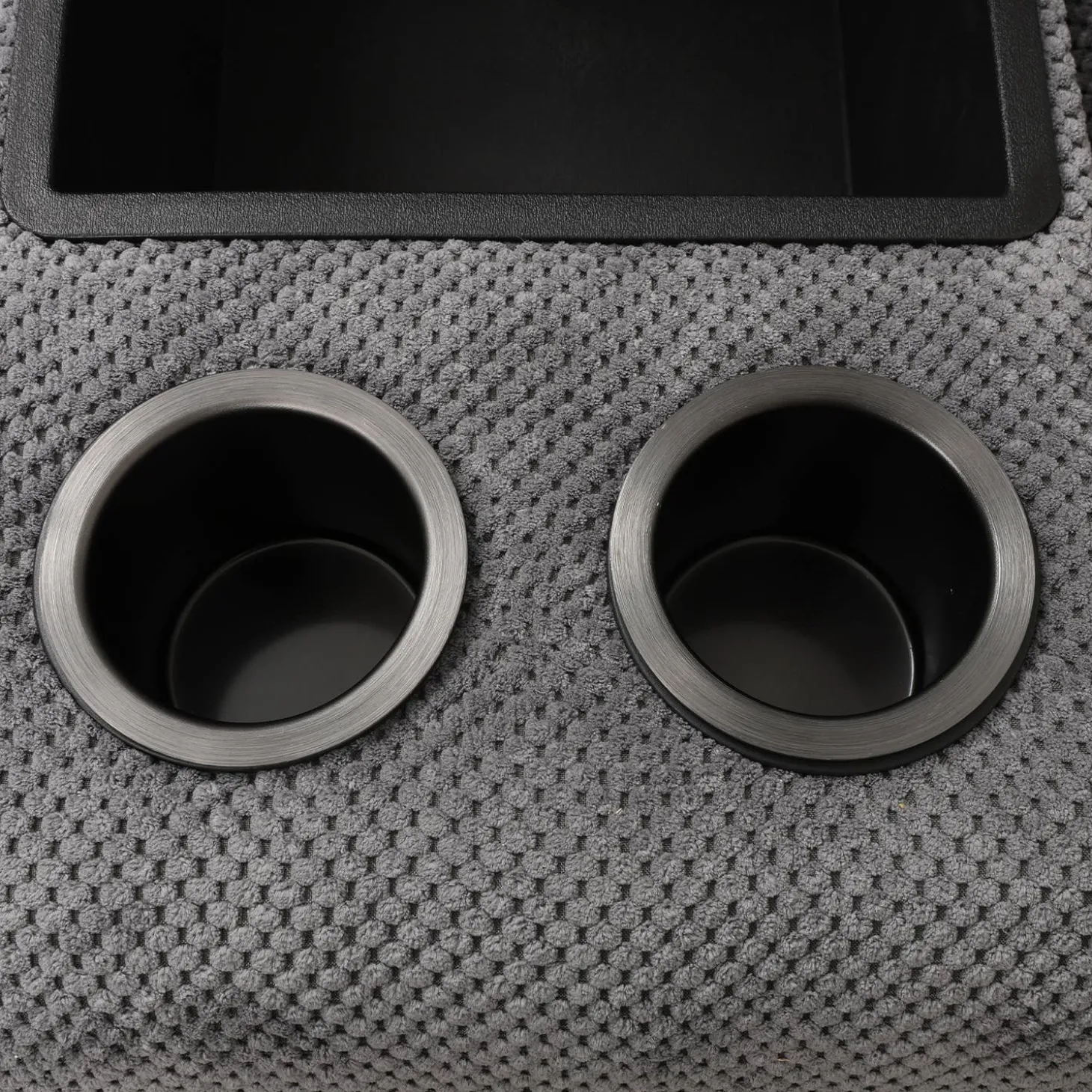 Sectionnel-lit inclinable électrique gris avec console - 6 mcx