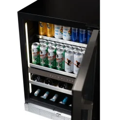 SILHOUETTE Centre à vin et boissons encastré 24″ Noir 24