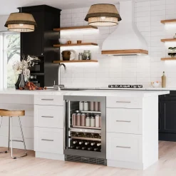 SILHOUETTE Centre à vin et boissons encastré 24″ Noir 24
