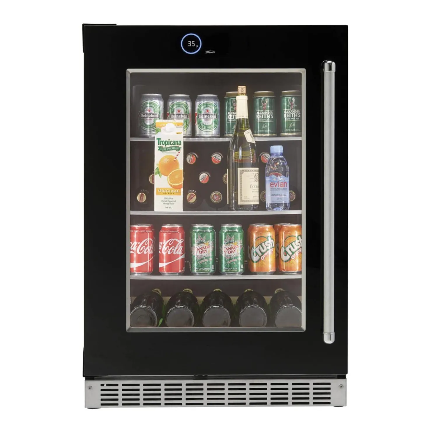 SILHOUETTE Centre de boissons encastré 24″ Noir 24" - SRVBC050L-SS