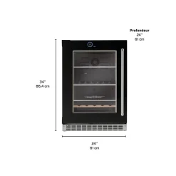 SILHOUETTE Centre de boissons encastré 24″ Noir 24