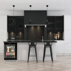 SILHOUETTE Centre de boissons encastré 24 po Noir 24