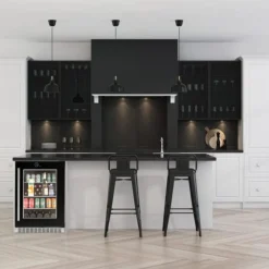 SILHOUETTE Centre de boissons encastré 24″ Noir 24