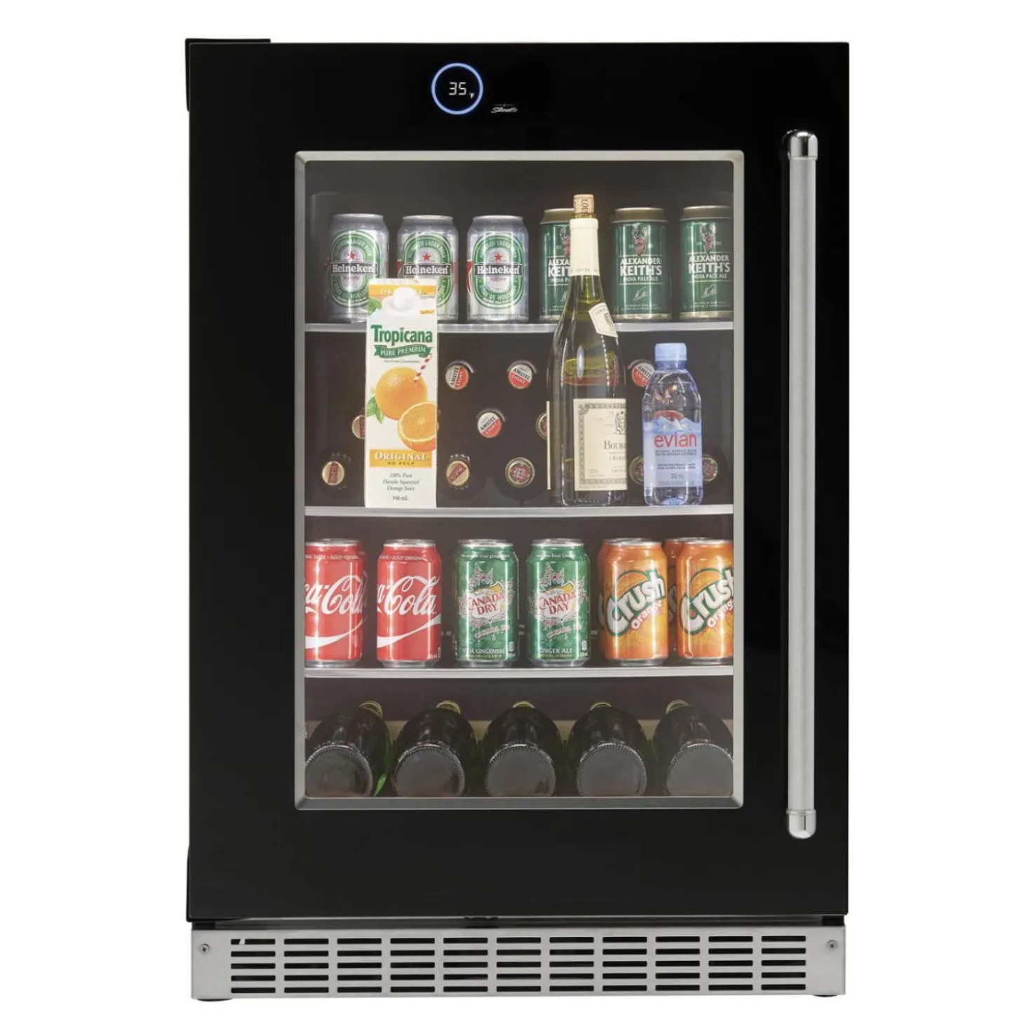 SILHOUETTE Centre de boissons 24 po Noir 24" - SRVBC050L