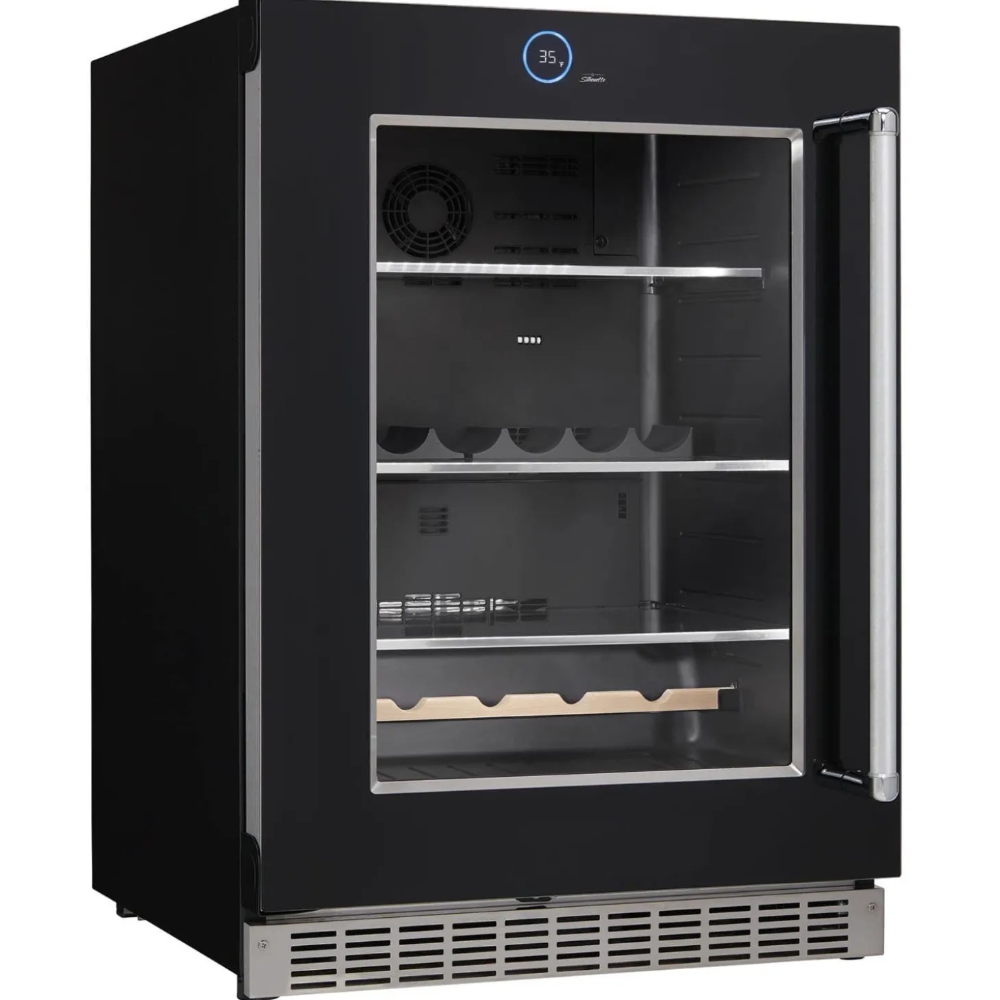 SILHOUETTE Centre de boissons 24 po Noir 24" - SRVBC050L