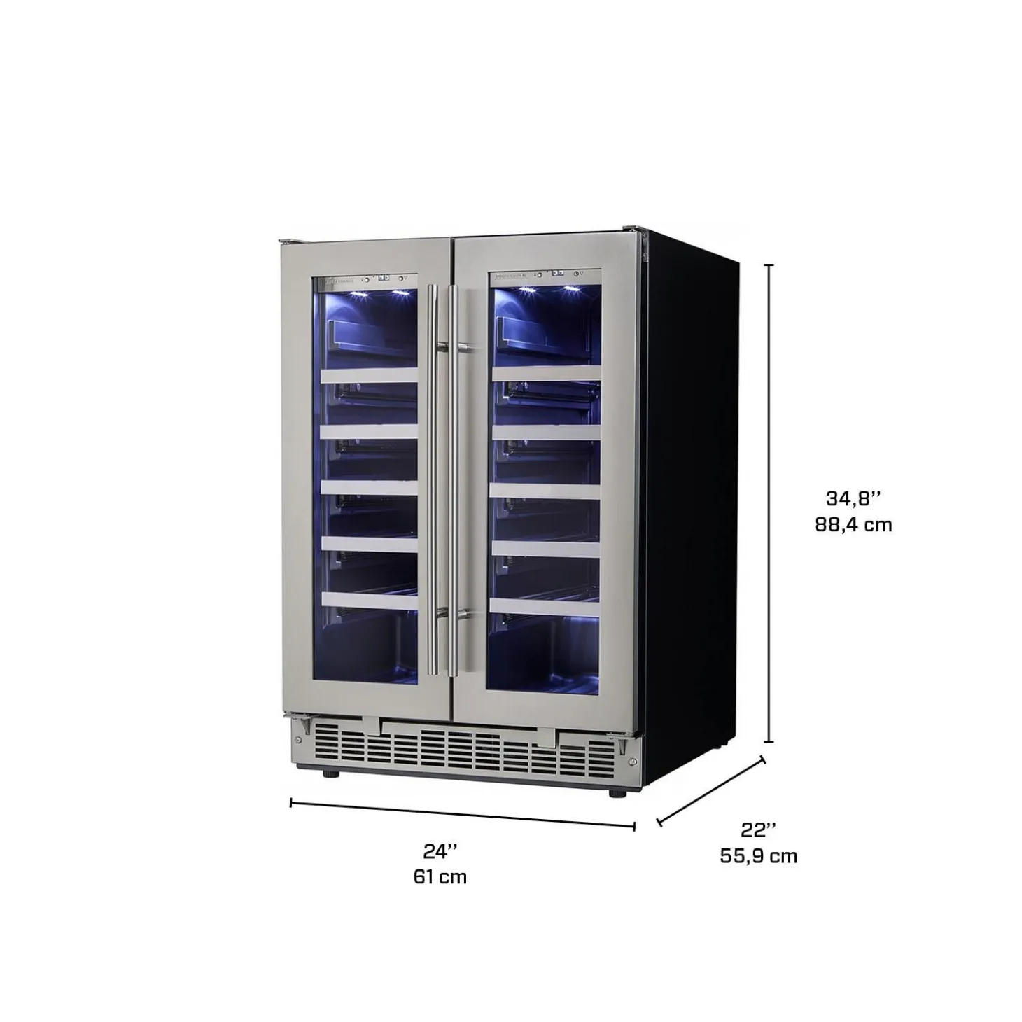 SILHOUETTE Refroidisseur à vin Inox 24" - DWC047D1BSSP