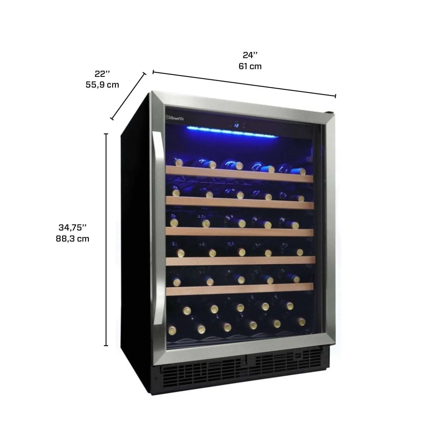 SILHOUETTE Refroidisseur à vin Inox 24" - SWC057D1BSS