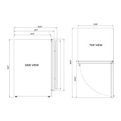 SILHOUETTE Réfrigérateur 5,5 pi3 24 po Inox Compact - SPRAR055D1SS