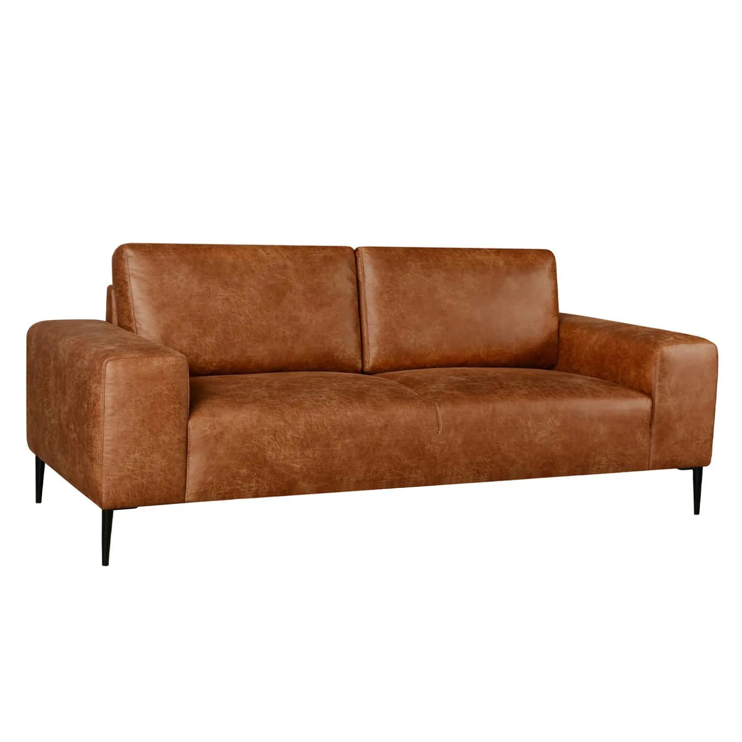 Sofa avec assises profondes et accoudoirs carrés