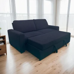 Sofa convertible en sherpa