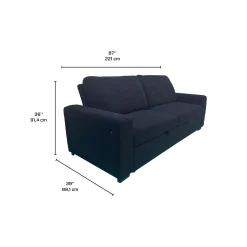 Sofa convertible en sherpa