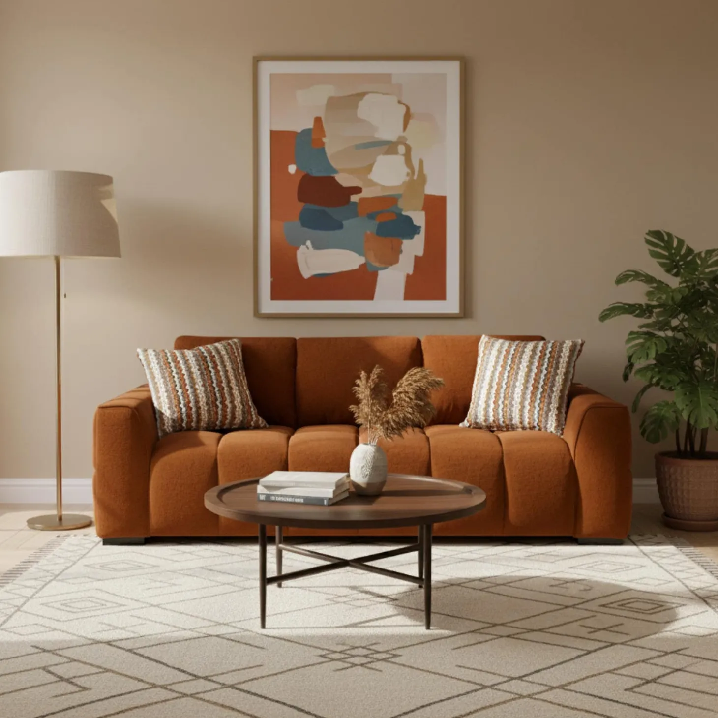 Sofa de style guimauve - rouille