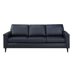 Sofa en cuir véritable - bleu