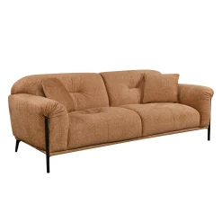 Sofa en tissu - brun caramel