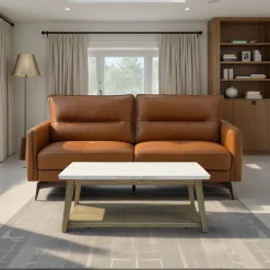 Sofa en tout cuir véritable