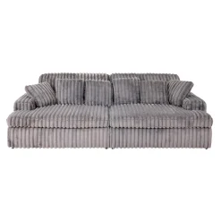 Sofa en velours côtelé avec 2 chaises longues