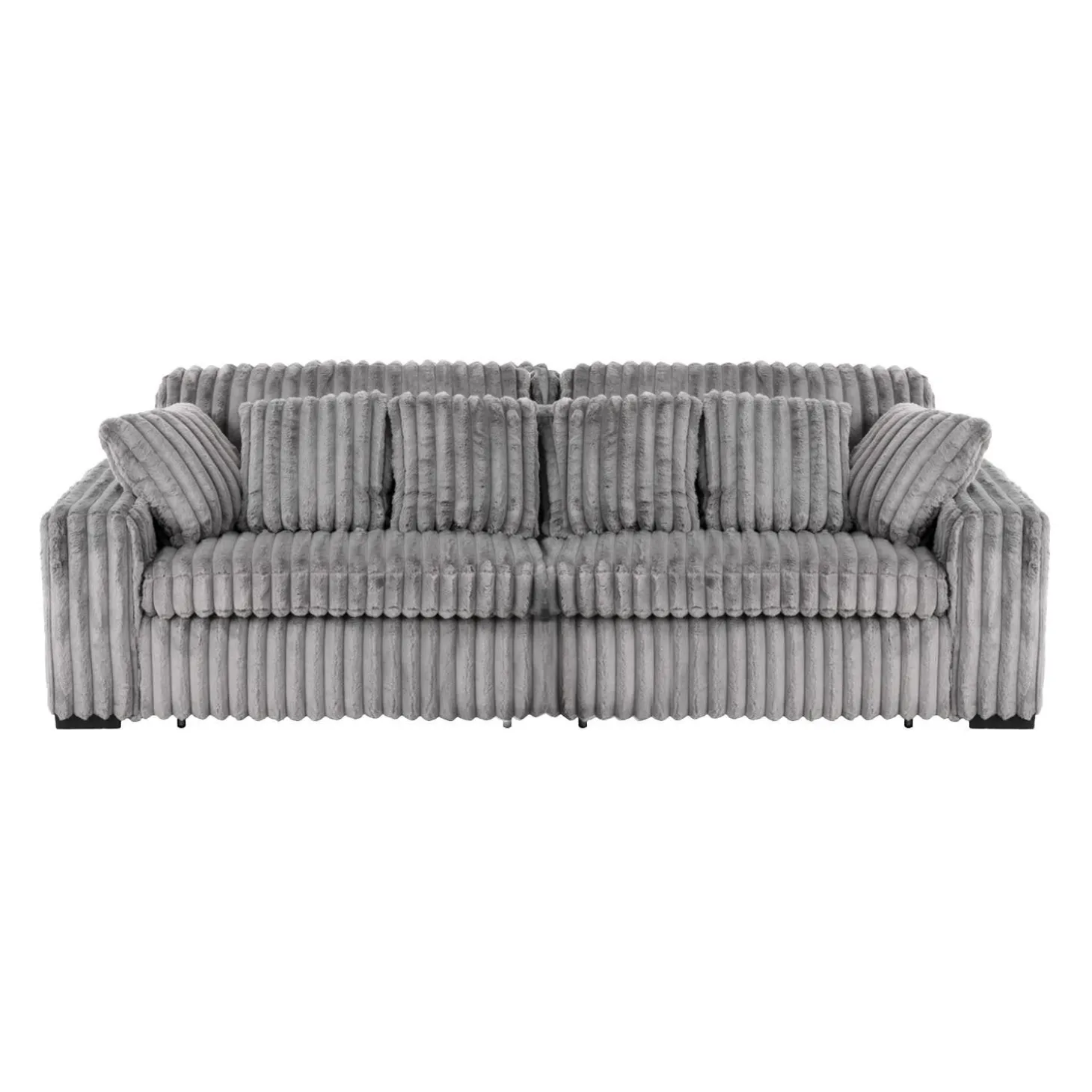 Sofa en velours côtelé avec 2 sièges coulissants électriques