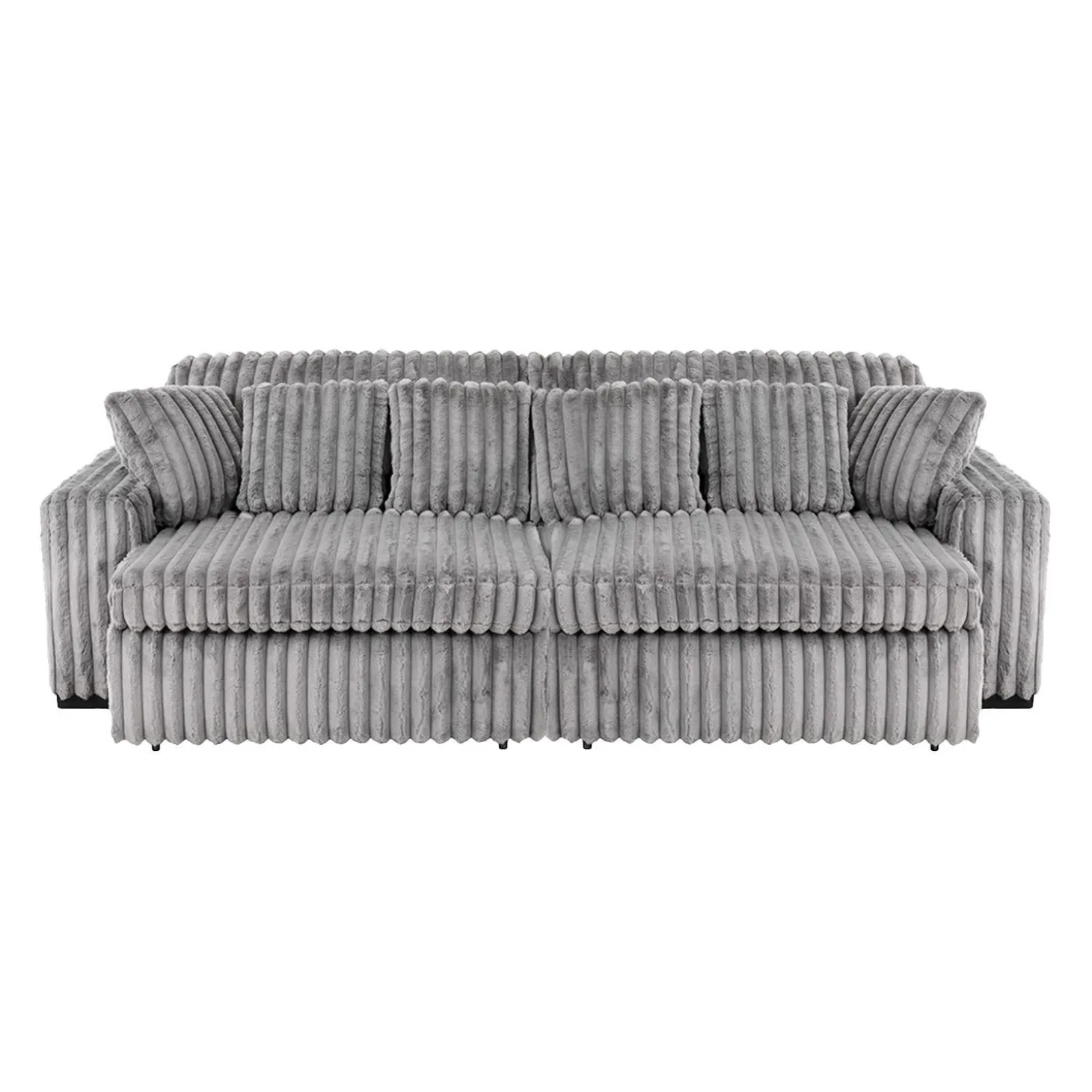Sofa en velours côtelé avec 2 sièges coulissants électriques