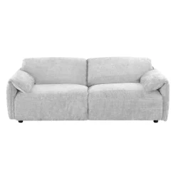 Sofa en velours texturé avec plumes - beige