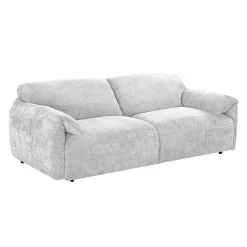 Sofa en velours texturé avec plumes - beige