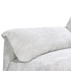 Sofa en velours texturé avec plumes - beige