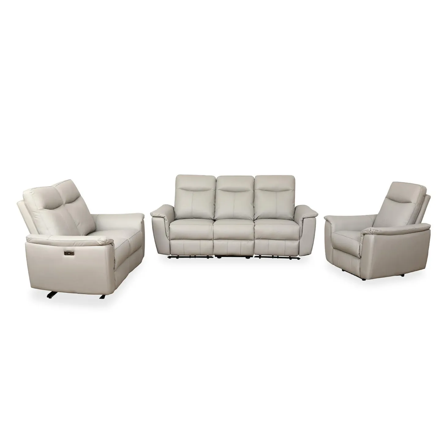 Sofa inclinable électrique en cuir véritable