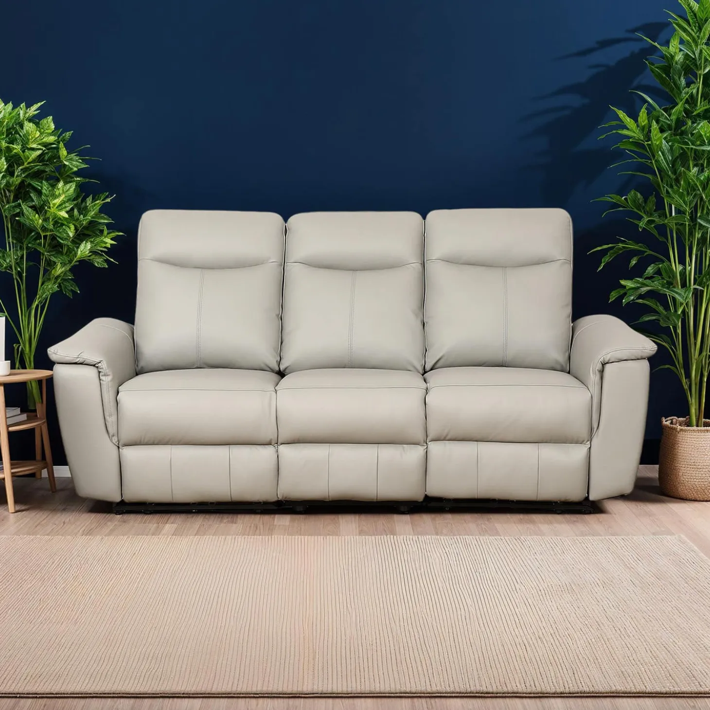 Sofa inclinable électrique en cuir véritable