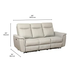 Sofa inclinable électrique en cuir véritable