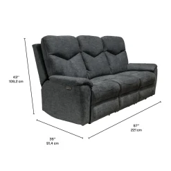Sofa inclinable électrique - gris