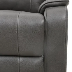 Sofa inclinable électrique en cuir avec appuis-tête ajustables - gris