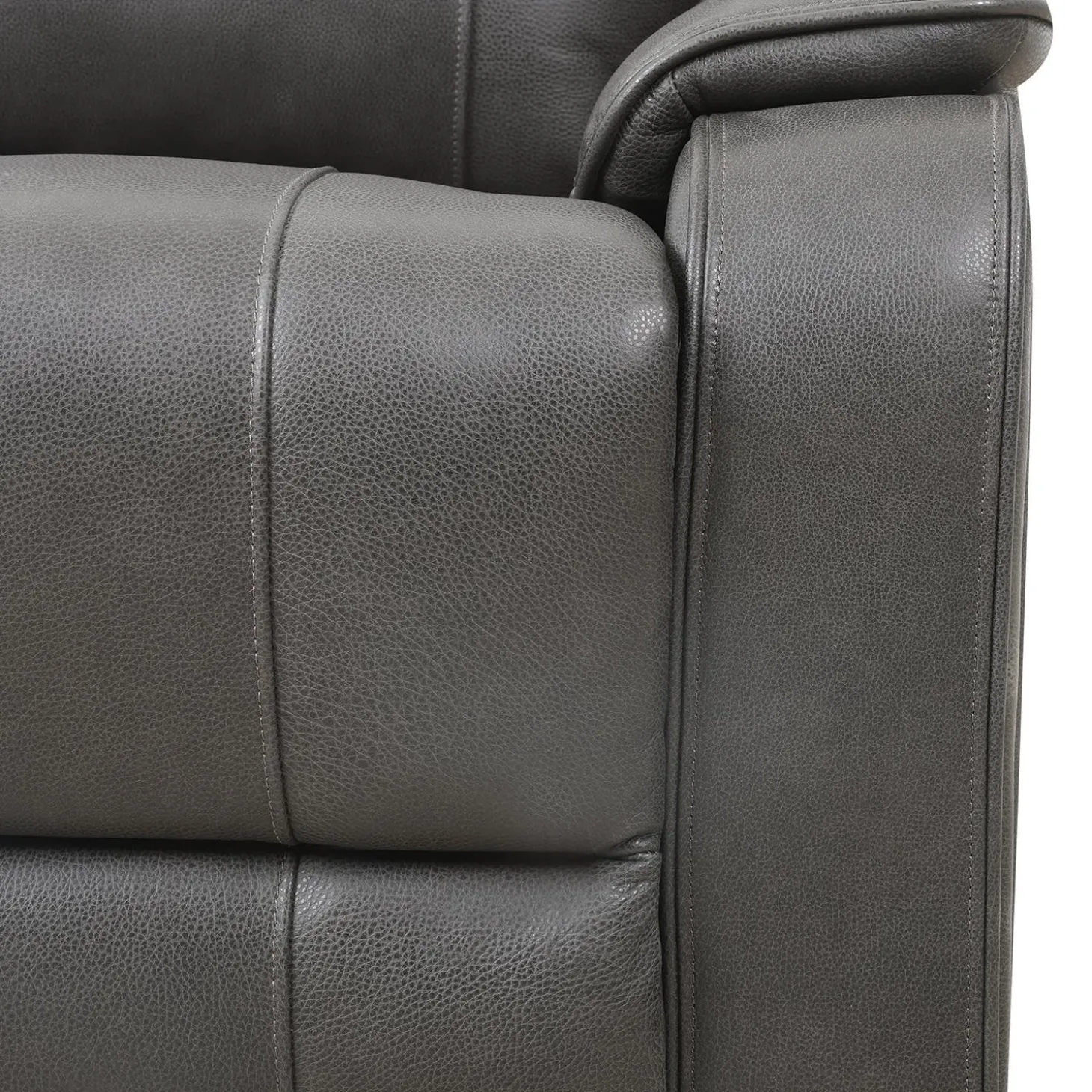 Sofa inclinable électrique en cuir avec appuis-tête ajustables - gris