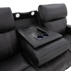 Sofa inclinable électrique avec appuis-tête ajustables, siège rabattable et système de son immersif