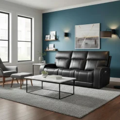 Sofa inclinable électrique avec appuis-tête ajustables, siège rabattable et système de son immersif