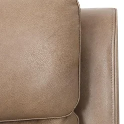 Sofa inclinable électrique en cuir avec appuis-tête ajustables - taupe