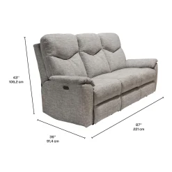 Sofa inclinable électrique - taupe