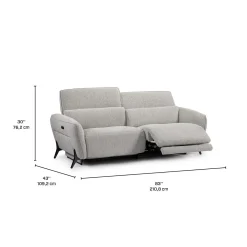 Sofa électrique inclinable avec appuis-tête ajustables - tissu