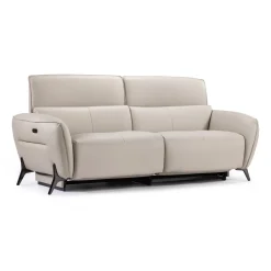Sofa électrique inclinable avec appuis-tête ajustables - cuir véritable