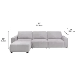 Sofa modulaire avec ottoman - 4 mcx